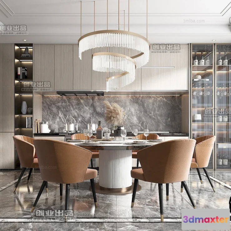 1365422 - Dining Room - Modern Style Interior 3D Scenes - 061 3D Max