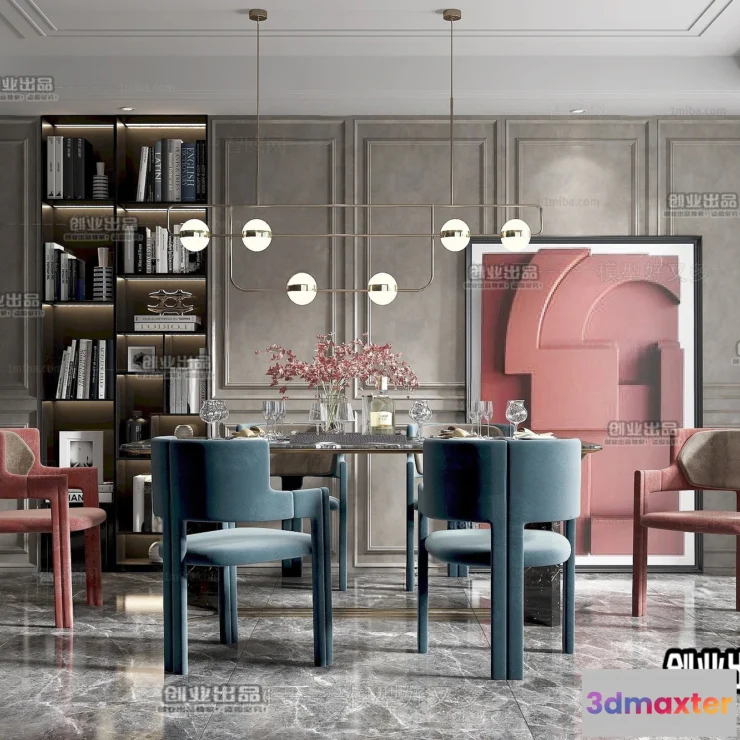 1365822 - Dining Room - Modern Style Interior 3D Scenes - 067 3D Max