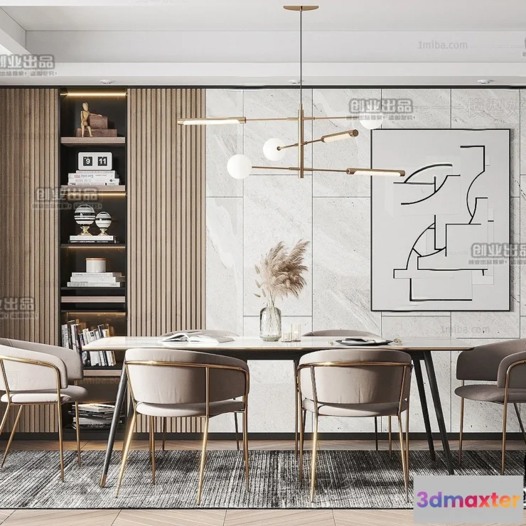 1365956 - Dining Room - Modern Style Interior 3D Scenes - 069 3D Max