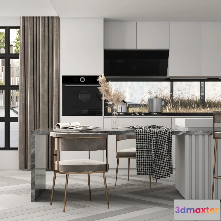 1366120 - Dining Room - Modern Style 3D Scenes - Interior Design - 001 3D Max