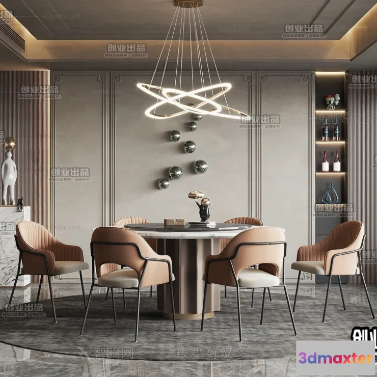 1366346 - Dining Room - Modern Style Interior 3D Scenes - 075 3D Max