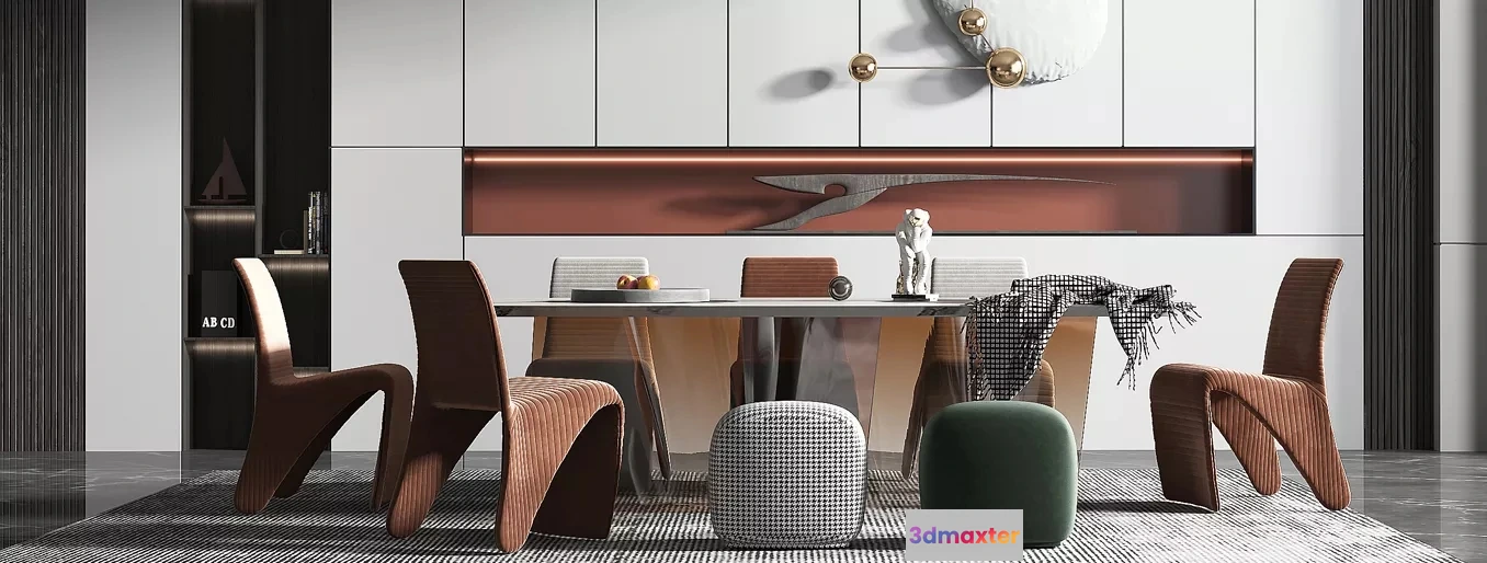 1366382 - Dining Room - Modern Style 3D Scenes - Interior Design - 005 3D Max