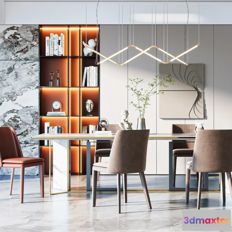 1366656 - Dining Room - Modern Style 3D Scenes - Interior Design - 009 3D Max