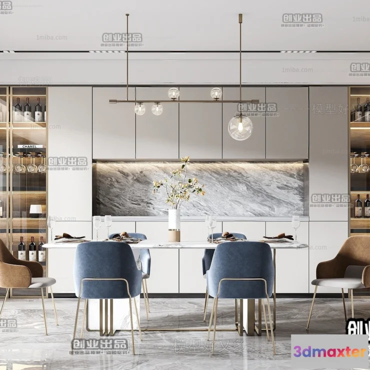 1366683 - Dining Room - Modern Style Interior 3D Scenes - 080 3D Max