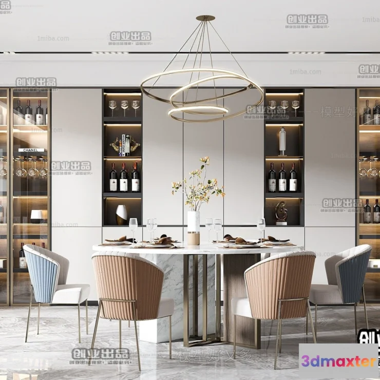 1366746 - Dining Room - Modern Style Interior 3D Scenes - 081 3D Max