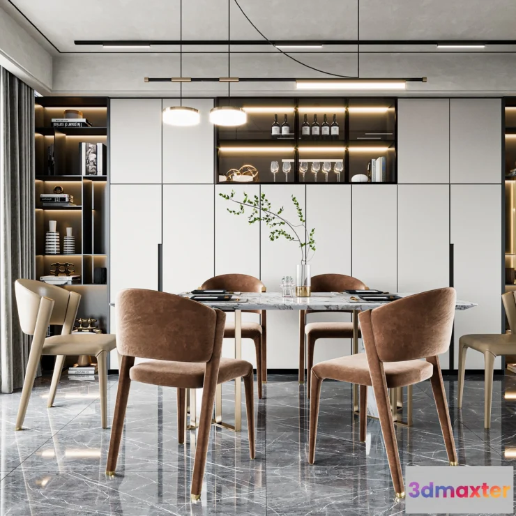 1366924 - Dining Room - Modern Style 3D Scenes - Interior Design - 013 3D Max