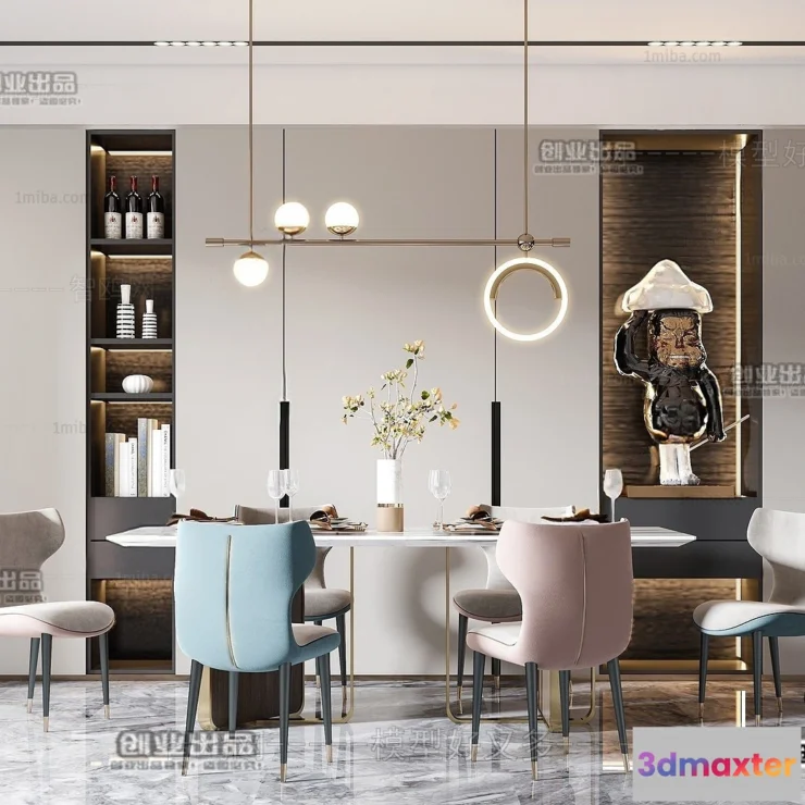 1367143 - Dining Room - Modern Style Interior 3D Scenes - 087 3D Max