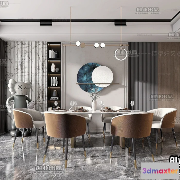1367481 - Dining Room - Modern Style Interior 3D Scenes - 092 3D Max