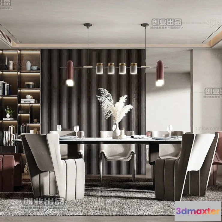 1367552 - Dining Room - Modern Style Interior 3D Scenes - 093 3D Max