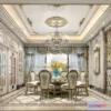 1367647 - Dining Room 3D Interior Scene Model - European Style - 013 3D Max