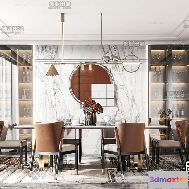 1367755 - Dining Room - Modern Style Interior 3D Scenes - 096 3D Max