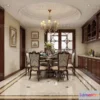 1367860 - Dining Room 3D Interior Scene Model - European Style - 016 3D Max