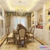 1367928 - Dining Room 3D Interior Scene Model - European Style - 017 3D Max