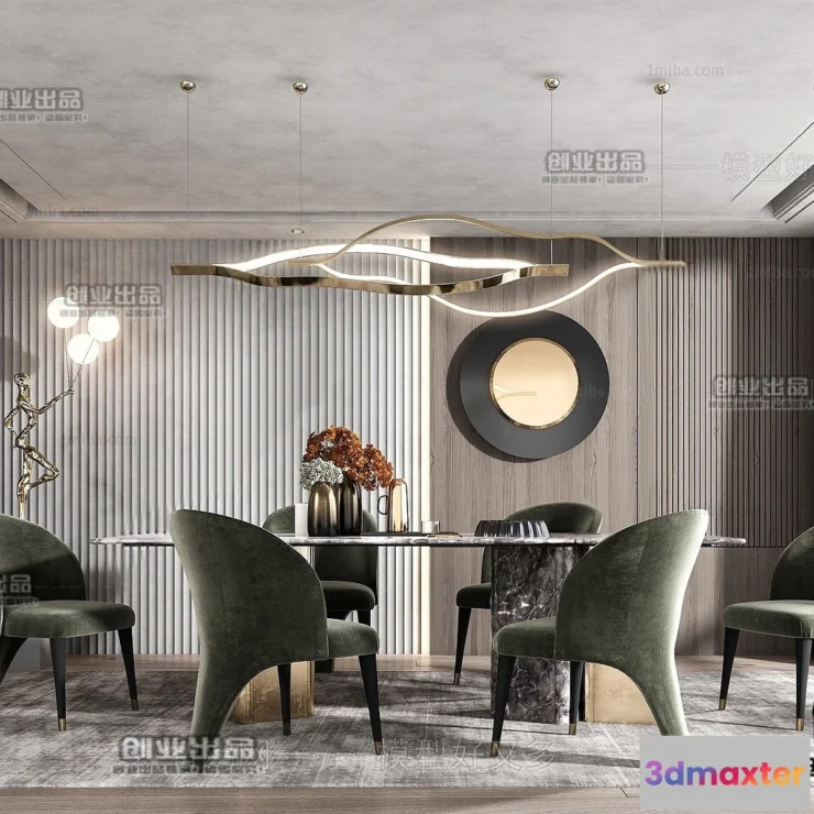1368100 - Dining Room - Modern Style Interior 3D Scenes - 101 3D Max