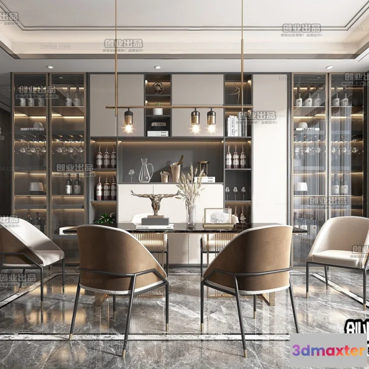 1368165 - Dining Room - Modern Style Interior 3D Scenes - 102 3D Max