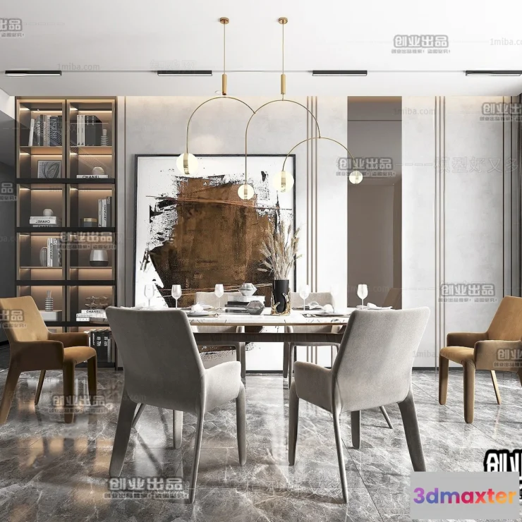 1368300 - Dining Room - Modern Style Interior 3D Scenes - 104 3D Max