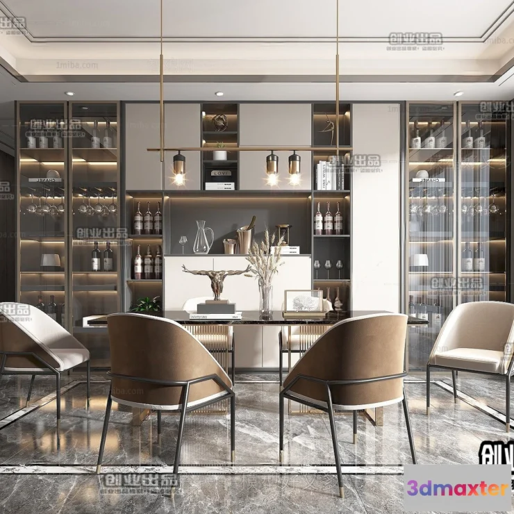 1368519 - Dining Room - Modern Style Interior 3D Scenes - 107 3D Max