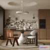 1368766 - Dining Room 3D Interior Scene Model - Wabi Sabi Style - 049 3D Max