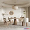 1368830 - Dining Room 3D Interior Scene Model - Wabi Sabi Style - 050 3D Max