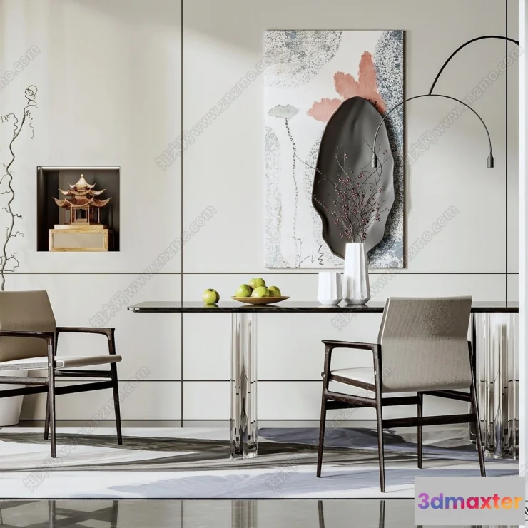 1368976 - Dining Room - 3D Models - 3D Interior Scenes - 296 3D Max