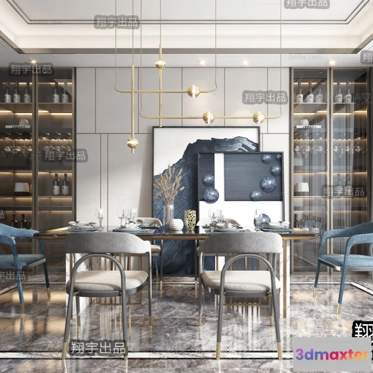 1368982 - Dining Room - Modern Style Interior 3D Scenes - 114 3D Max