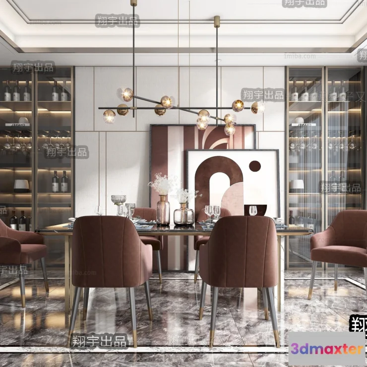 1369134 - Dining Room - Modern Style Interior 3D Scenes - 116 3D Max