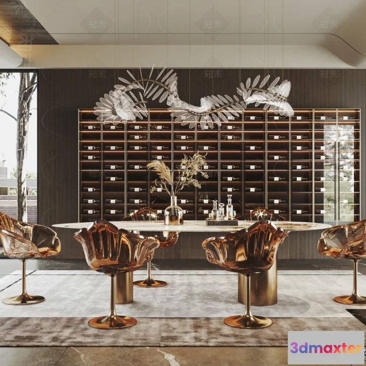 1369153 - Dining Room - 3D Interior Scene - Italian Style - 001 3D Max