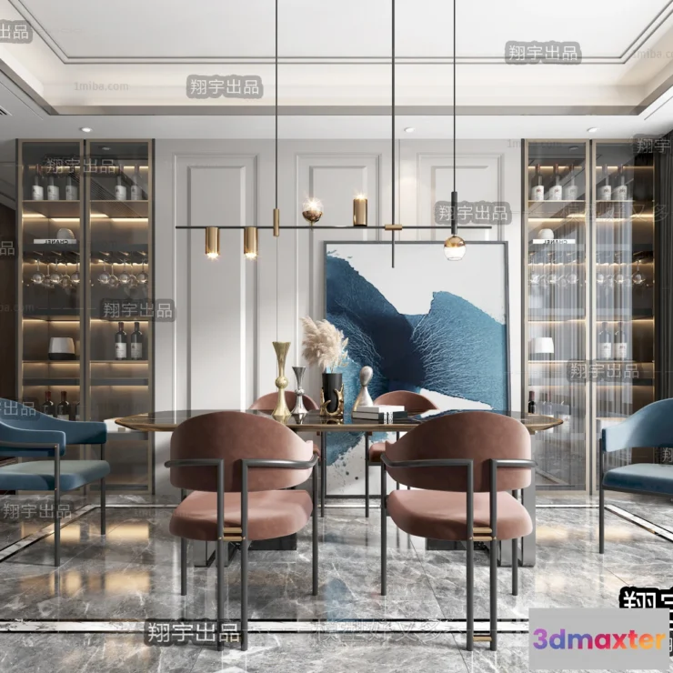 1369211 - Dining Room - Modern Style Interior 3D Scenes - 117 3D Max