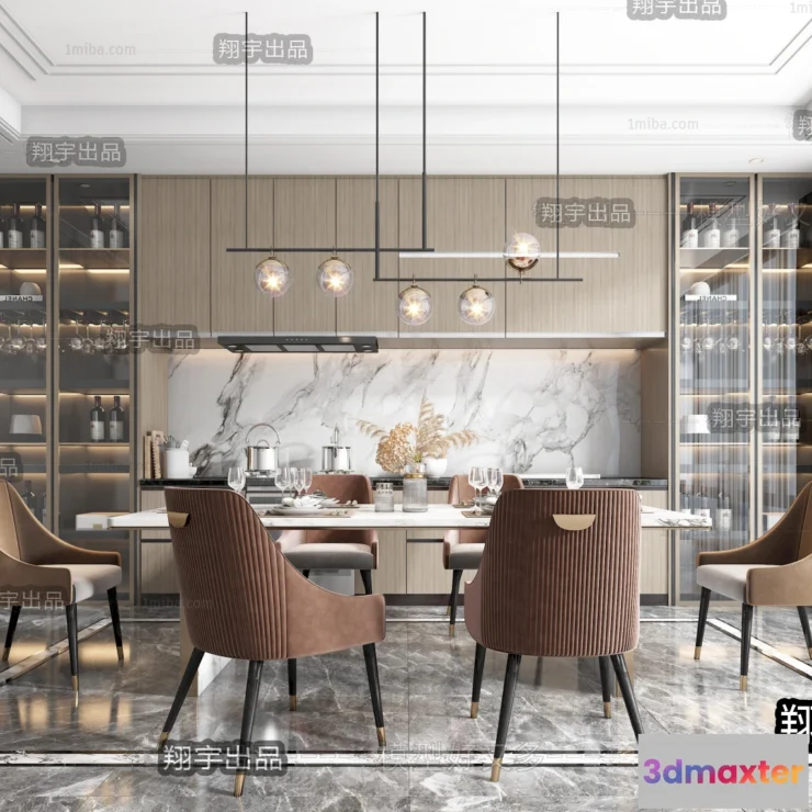 1369294 - Dining Room - Modern Style Interior 3D Scenes - 118 3D Max