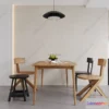 1369341 - Dining Room 3D Interior Scene Model - Wabi Sabi Style - 057 3D Max
