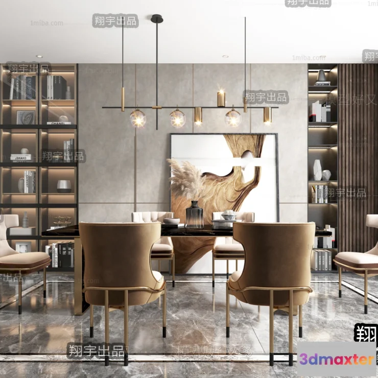 1369348 - Dining Room - Modern Style Interior 3D Scenes - 119 3D Max