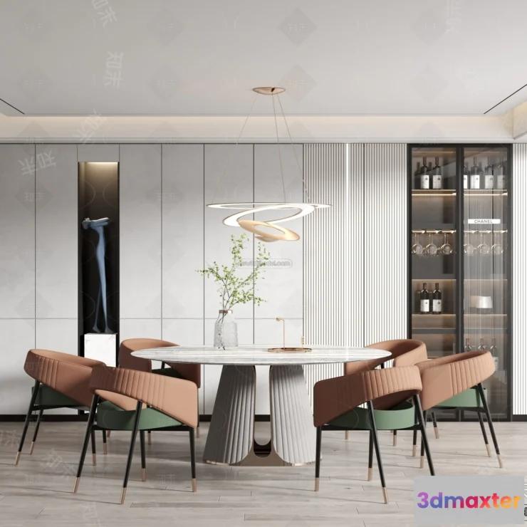 1369418 - Dining Room - 3D Interior Scene - Italian Style - 005 3D Max
