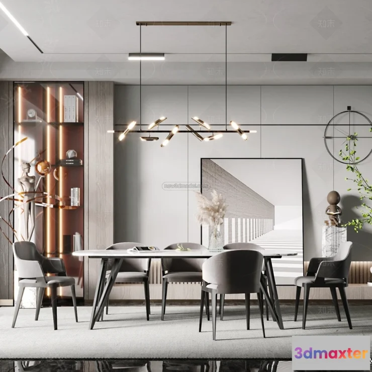 1369617 - Dining Room - 3D Interior Scene - Italian Style - 008 3D Max