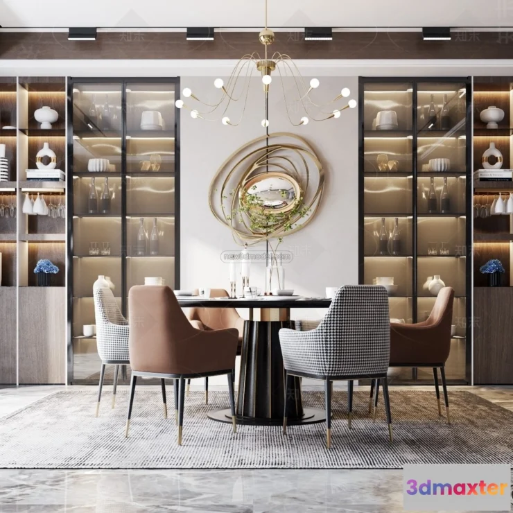 1369681 - Dining Room - 3D Interior Scene - Italian Style - 009 3D Max