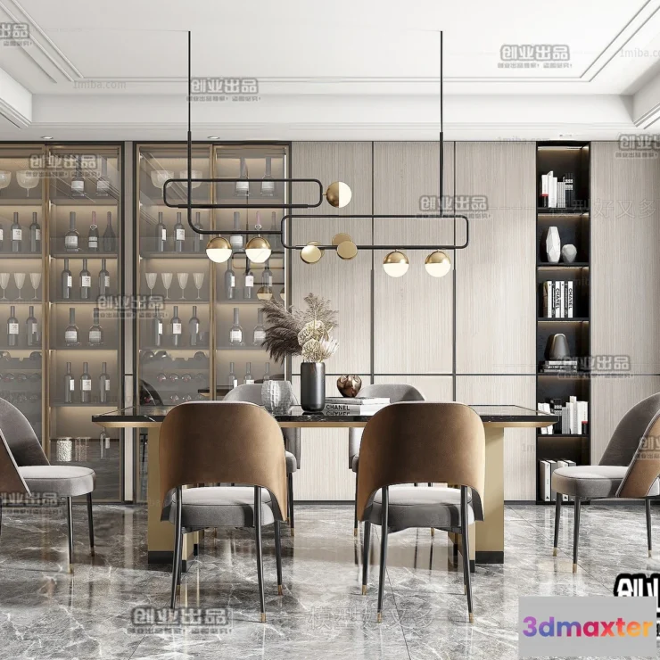 1370070 - Dining Room - Modern Style Interior 3D Scenes - 130 3D Max