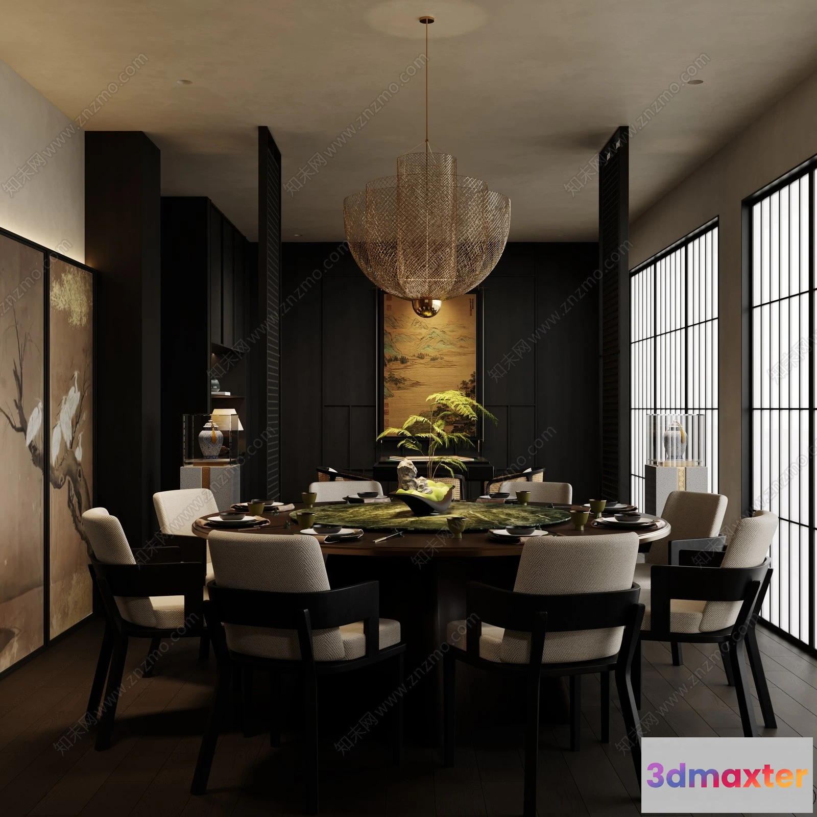 1370100 - Dining Room - 3D Models - 3D Interior Scenes - 313 3D Max