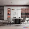 1370627 - Dining Room - 3D Interior Scene - Italian Style - 023 3D Max