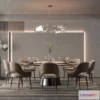 1370770 - Dining Room - 3D Interior Scene - Italian Style - 025 3D Max