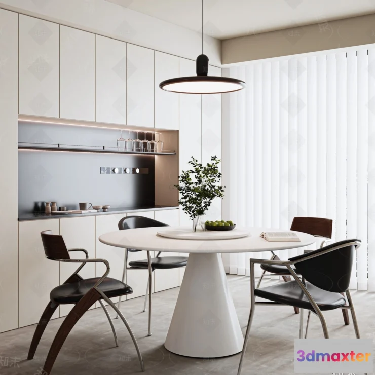 1370898 - Dining Room - 3D Interior Scene - Italian Style - 027 3D Max