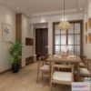 1373501 - Dining Room 3D Interior Scene - Japanese Style - 048 3D Max