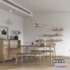 1373692 - Dining Room 3D Interior Scene - Japanese Style - 051 3D Max