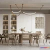 1377448 - Dining Room 3D Interior Scene Model - Wabi Sabi Style - 045 3D Max