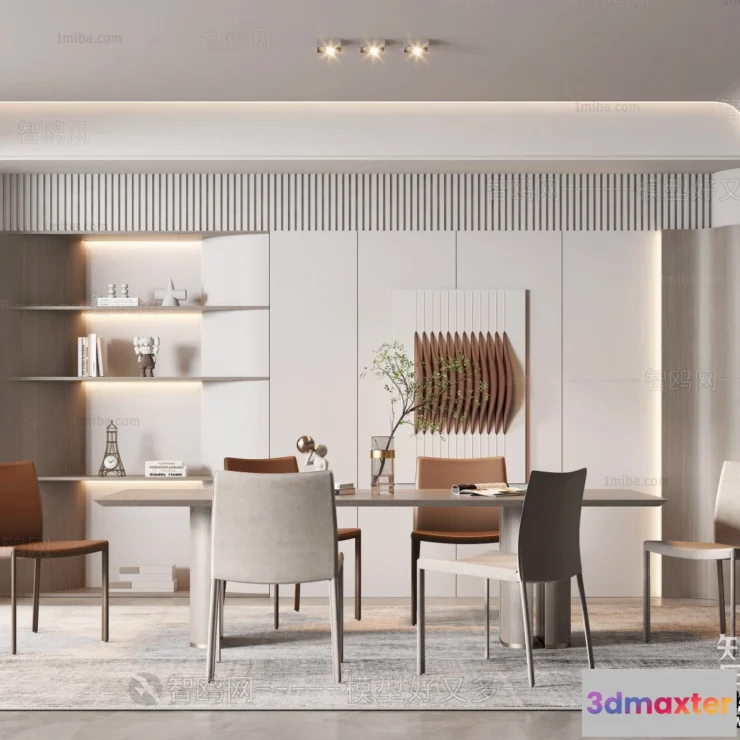 1380633 - Dining Room - Villas 3D Interior Scene - 3D Models - 002 3D Max