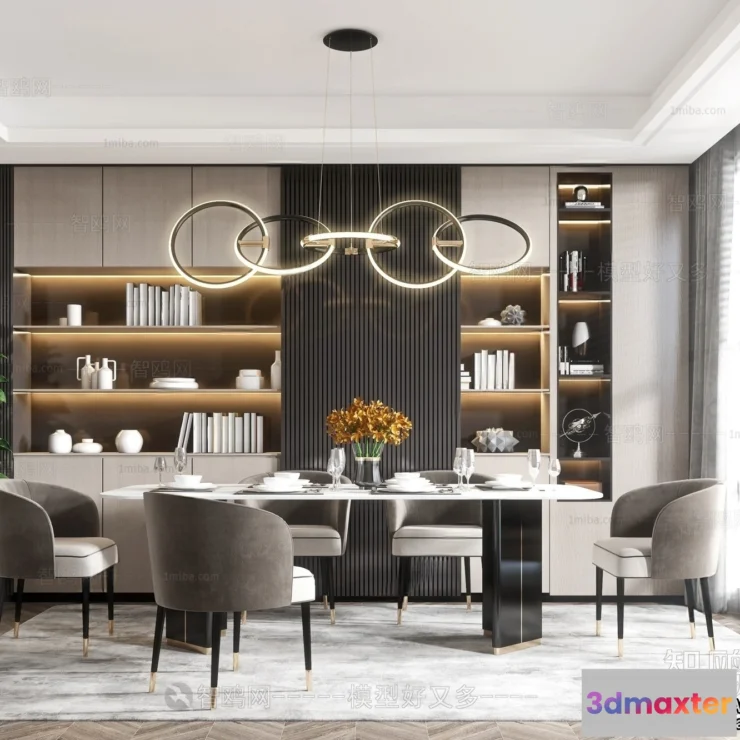 1380971 - Dining Room - Villas 3D Interior Scene - 3D Models - 007 3D Max