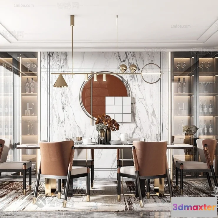 1381036 - Dining Room - Villas 3D Interior Scene - 3D Models - 008 3D Max