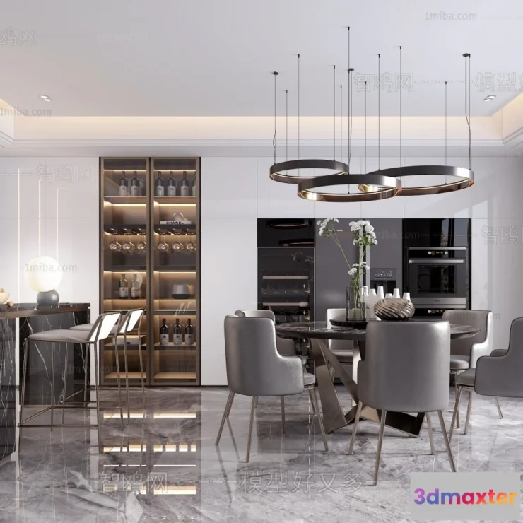 1381319 - Dining Room - 3D Interior Scene - Luxury Style - 006 3D Max