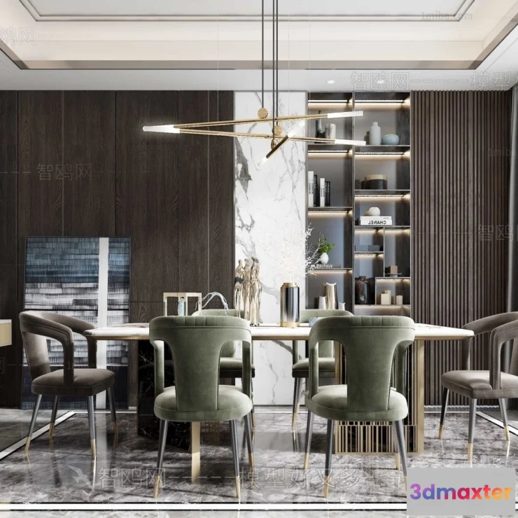 1381385 - Dining Room - 3D Interior Scene - Luxury Style - 007 3D Max
