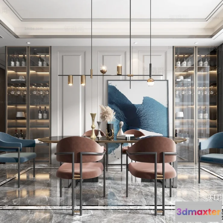 1381564 - Dining Room - Villas 3D Interior Scene - 3D Models - 016 3D Max