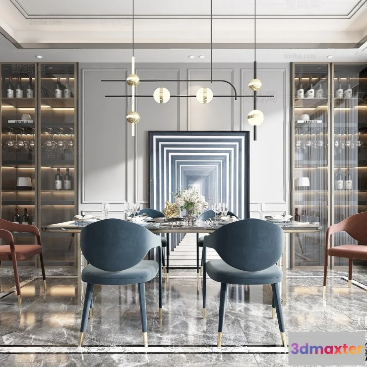 1381630 - Dining Room - Villas 3D Interior Scene - 3D Models - 017 3D Max