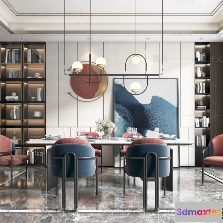 1381762 - Dining Room - Villas 3D Interior Scene - 3D Models - 019 3D Max